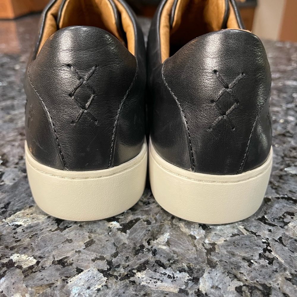 Frye Black Lena Zip Low Leather Zip Up Sneakers Size 9 - Picture 5 of 10